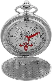 [BESPORTBLE] Mechanical Pocket Watch Compass Vintage Compass Watch Zinc Alloy Perfect for Hiking Camping and Adventure