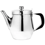 SILVER TEAPOT/CREAMER GOOSENECK DURABLE 18/8 STAINLESS STEEL 48 Oz. WITH LID