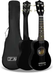 3Rd Avenue Soprano Ukulele Beginner 21 Inch 4 Nylon Strings with Free Uke Bag –