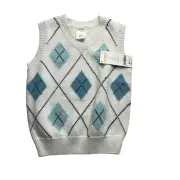 Gymboree New Toddler Boys White Argyle Sweater Vest Size 2T