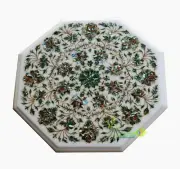 16 Inch Marble Table Top Abalone Shell Inlay Marquetry Inlay Art Home Decor Gift