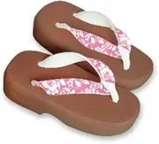 Hajime(一歩) [One Step] [Hajime] Geta Clogs, Soft and Water Resistant, Made of Sponge, XXS Light Brown/Rose x Pink, Rose x Pink (Rose x Pink/XXS), Rose × Pink, XXS(16.5cm)