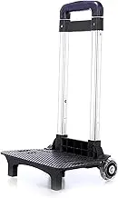Roller Attachment for Backpack, Aluminum Foldable Luggage Cart with Wheels, Adjustable Height Hand Truck Attachment, Backpack Trolley for Backpack Luggage