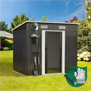 Livsip Garden Shed 1.94x1.21M Outdoor Storage Sheds Workshop Cabin Metal House