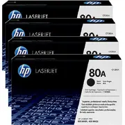 Hp 80A Toner Ink Cartridge Black LaserJet Pro 400 M401 M425 4 Pack Bulk
