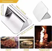 Stainless Steel Square Smash Burger Press: Perfect Patties for Griddles and Grills