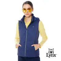 在飛比找Yahoo奇摩購物中心優惠-【Lynx Golf】女款保暖舒適鋪棉橫條紋造型帽緣出芽設計