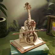 Wooden Puzzle AMK63 Magic Cello Mechanical Music Box 3D