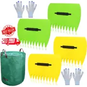 Leaf Scoops Hand Rakes, Leaf Scoops and Claws with Garden Bag and Gloves, Lightw