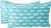 Scion Mr Fox Standard Pillow case Pairs, Teal,74x48