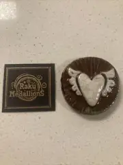Raku Potteryworks Raku Medallion - Heart