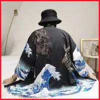 在飛比找蝦皮購物優惠-和服開衫男日系歐比男浴衣男羽織日本武士服裝傳統日式服裝夏季沙