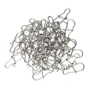50x Fast Clip Lock Snap Swivel Solid Rings Safety Snaps Fishing Hook Connector