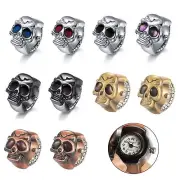 Men's Women's Punk Skull Finger Ring Watches Elastic Band Quartz Analog Watch