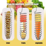 Spiral Parrot Feeder Fruit Vegetable Basket Feeding Device Birdcage Foraging Toy