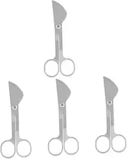 SEWACC 4pcs Cattle Scissors Stainless Steel Tube Cutters Farm Animal Supplies