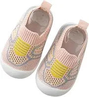 [Maaua] Baby Shoes First Walking Shoes - Boys Girls Non Slip Walking Shoes Toddler Baby Infant Kids Slippers with Soft Sole Sneakers Breathable Lightweight Sock Shoes for Outdoor Indoor