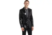 70s Sequins Black Mens Suitmeister Jacket