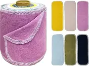 BreodyEco Reusable Toilet Paper - 30 Pcs Washable Bidet Towels Cloth Wipes -2 Sided Flannel Absorbent Colored Paperless Toilet Paper Towels Roll