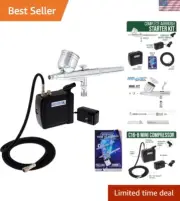 Compact Dual-Action Airbrush & Mini Compressor - Versatile for Art and Hobbies