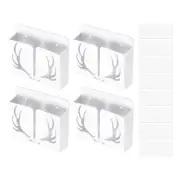 4pcs Remote Control Holder, Media Charging Stand Organizers, White