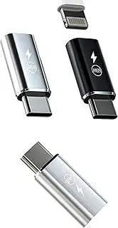 65 W Lightning to USB C Quick Charging Adapter (3 Pieces) for Apple Charging Cable Socket Type-C Connector Charging Adapter Thunderbolt Accessories for iPhone 15 Charger Android Accessories for iPad