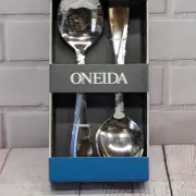 ONEIDA Cresta 8pc Dinner Spoons Stainless Oval Place Spoon Glossy Flatware NIB