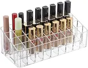 SUMTree Rollerball Perfume Organiser Beauty Scent Holder 36 Grid Acrylic Cosmetic Display Case Storage Oganization Container for Tall Scented Oils, Lipstick, Clear, 24.5 * 11 * 8.4cm