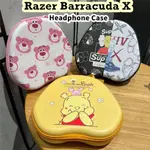 【高品質】適用於 RAZER BARRACUDA X 耳機盒可愛卡通耳墊收納袋外殼盒