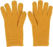 [TOGEVAL] Warm Knitted Touchscreen Gloves for Men Women Winter Cold Weather Gloves Yellow One Size