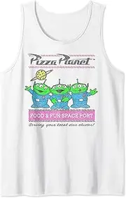 [Disney] Pixar Toy Story Aliens Pizza Planet Pastel Logo Tank Top