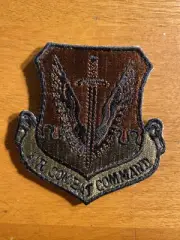 GENUINE U.S. AIR FORCE PATCH: AIR COMBAT COMMAND - OCP WITH LEATHER AND HOOK