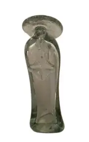 Hand Blown Glass Madonna Figure Made In Guatemala 7.75"