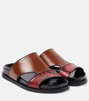 [Dries Van Noten] Dries Van Noten Leather slides AU 10 beige