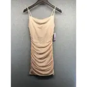 Wild Fable Womens Dress Ruched Sides Mini Dress Blush Peach Size S NWT