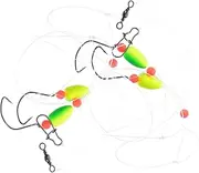 Mipcase 4pcs Saltwater Fishing Tackle Kit with Hooks Floats Pre Tied Lines Durable Fishing Gear for Enhanced Catch Rate