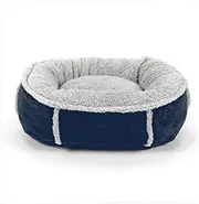 Pet Bed for Cats and Small Dogs Cat Bed Round Shape Dog Beds Bottom Cozy, Warming Cushion Bed for Puppy Kitten and Newborn Pets/Blue/Two Sizes (Size : 90x75x18cm)