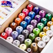 40 Spools Polyester Embroidery Machine Thread Set Bright Colors Brother Janome