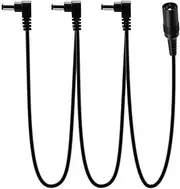Security-01 1 to 3 Way Guitar Pedal Power Supply Splitter Cable, 11.42 Inch Daisy Chain Cables, 9V 2000mA Max, Black, Indoor Use, Compatible with Guitar Effect Pedal