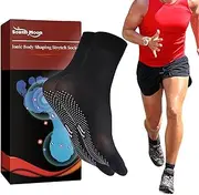 [fanelod] Tourmaline Slimming Health Socks, Tourmaline Magnet Ionic Body Shaping Stretch Socks, Foot Massage Tourmaline Slimming Health Socks, Quick Sweat Absorption for Women