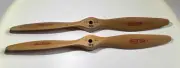 Vintage 10x12 10 x 12 Power Prop Wood Propellers RC Model Airplanes - Set of 2