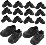 Totority 20 Double Pack Prince Shoes Miniature Men's Shoes for Dolls Action Figures Micro Decorations Miniature Landscape Plastic Game Dollhouse Dress-up