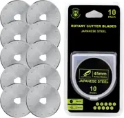 45Mm Rotary Cutter Blades 10 Pack Fits Olfa, Fiskars Arts Crafts Quilting Sturdy