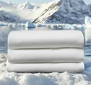 DOWNFORT Cooling Comforter with Tencel™ Fill for Hot Sleepers & Night Sweats - Temperature Regulating, Lightweight, Double-Sided Breathable All Season Thin Bedding - Full/Queen, White 90x90 Inches
