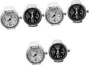 [Holibanna] 3sets Couple Clock Ring Analog Finger Ring Mini Digital Watch Boy Finger Watch Adjustable Ring Watch Elastic Finger Watch Fashion Finger Watch Digital Ring Watch Watches Zinc 2pcs*3