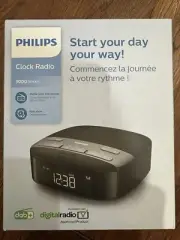 Phillips Digital Dual Clock Radio Snooze Alarm Multifunction 3000 Series Timer