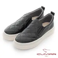 在飛比找momo購物網優惠-【CUMAR】車格厚底懶人休閒鞋(黑色)