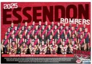 2025 Essendon bombers AFL FOOTBALL TEAM POSTER,BARGAIN,1