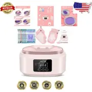 Auto-Time Pink Paraffin Wax Warmer - Complete Spa Kit for Stress Relief at Home