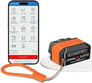 OBD2 Scanner, Bluetooth Wireless Auto Diagnostic Scan Tool for iOS & Android, 5.2 Car Code Reader Diagnostic Machine Tester, Clear Error Code Live Data Reset Exclusive Free APP